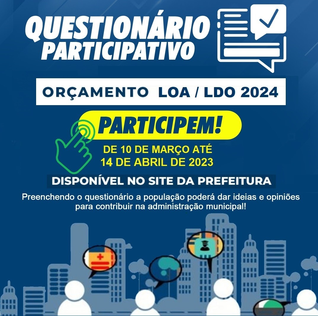 Questionário eletrônico de sugestões para a LDO/ LOA 2024