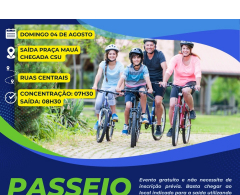 Prefeitura vai promover passeio Ciclístico do Dia dos Pais