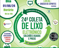 Arapongas realiza 24ª Coleta de Lixo Eletrônico, pneus e colchões no dia 1º de junho