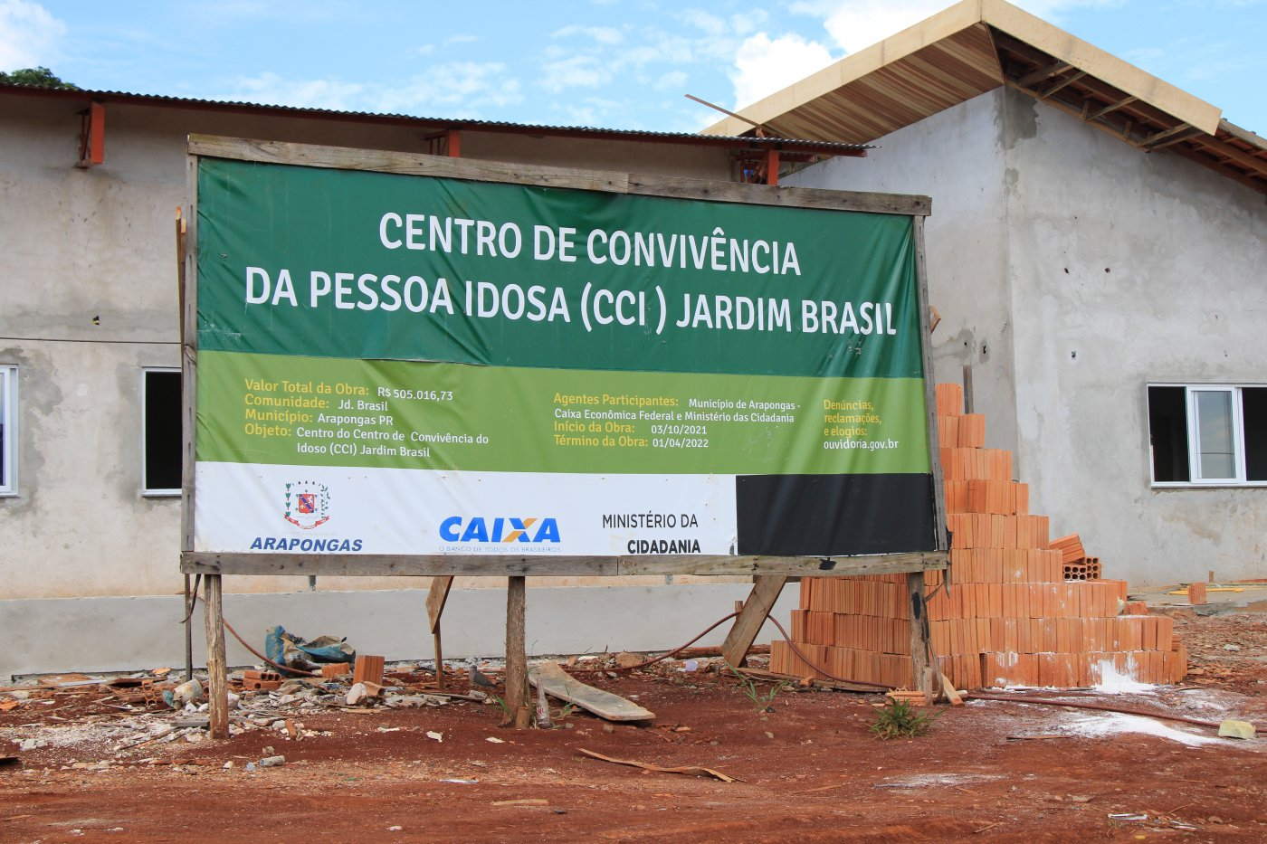 Avançam obras dos Centros de Convivência do Idoso do Jardim Brasil e do Cj. San Raphael II